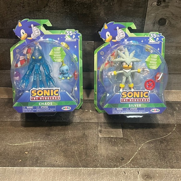 Jakks Pacific Other - Jakks Sonic the Hedgehog 35th Anniversary Chaos & Silver Action Figure Set
